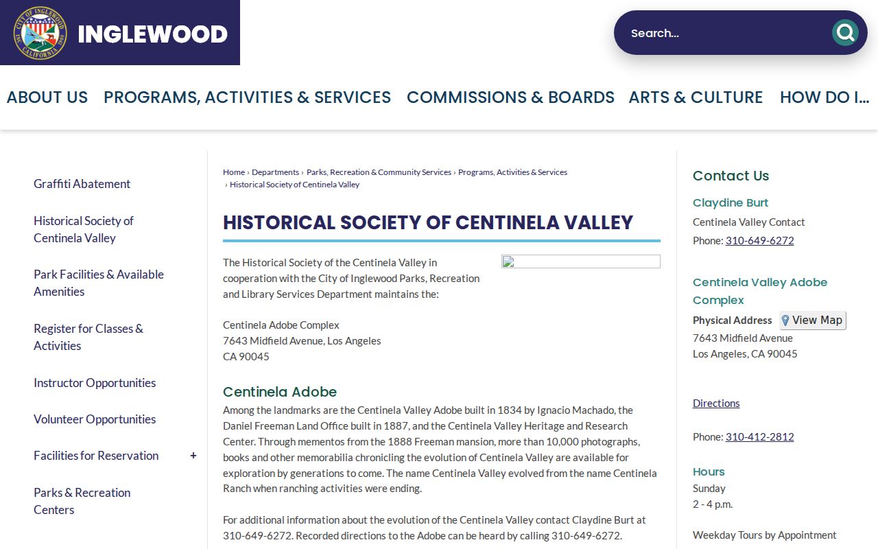 Inglewood people directories at the Centinela Valley historical collection